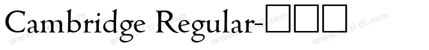 Cambridge Regular字体转换